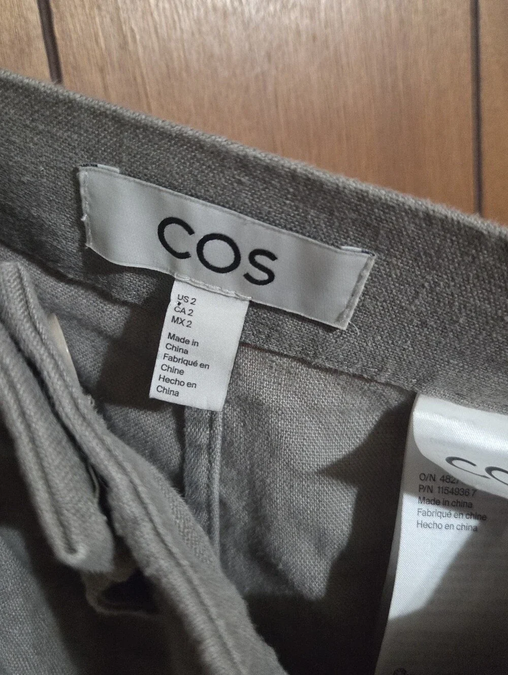 COS 100% Linen Wide Leg Pants Size 2